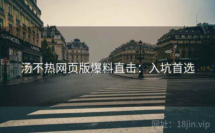 汤不热网页版爆料直击：入坑首选